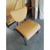 CHAISE D’ACCEUIL PIETEMENT MÉTAL NOIR ASSISE ET DOSSIER PU JAUNE