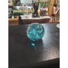 PRESSE PAPIER VERRE BULLÉ TEINTÉ BLEU BIOT