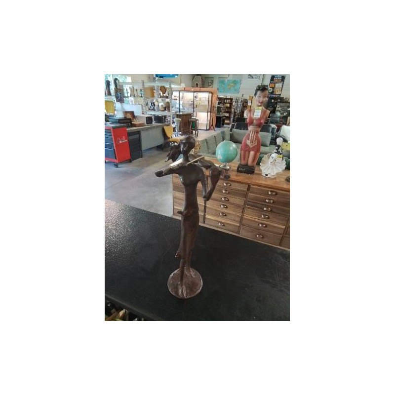 SCULPTURE VIOLONISTE BRONZE 31CM