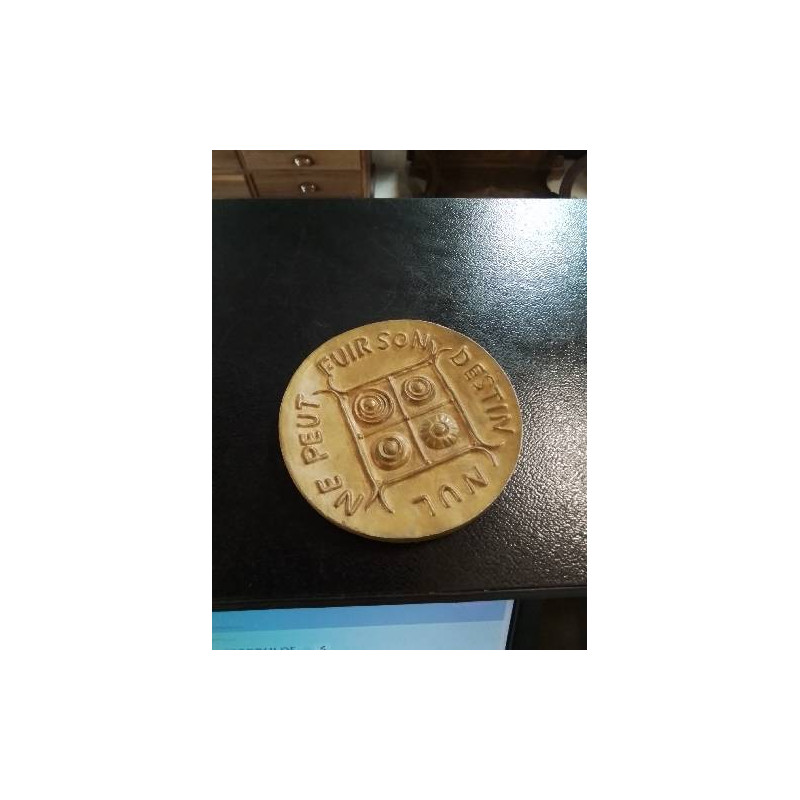 MÉDAILLE BRONZE NUL NE PEUT FUIR SON DESTIN BELLA RAFTOPOULOS(1902-1992)