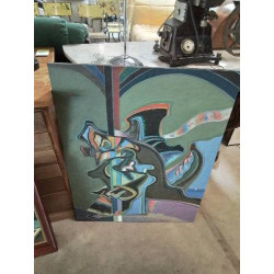 HUILE SUR TOILE MER EN CALE...