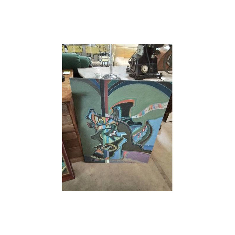 HUILE SUR TOILE MER EN CALE SÈCHE 