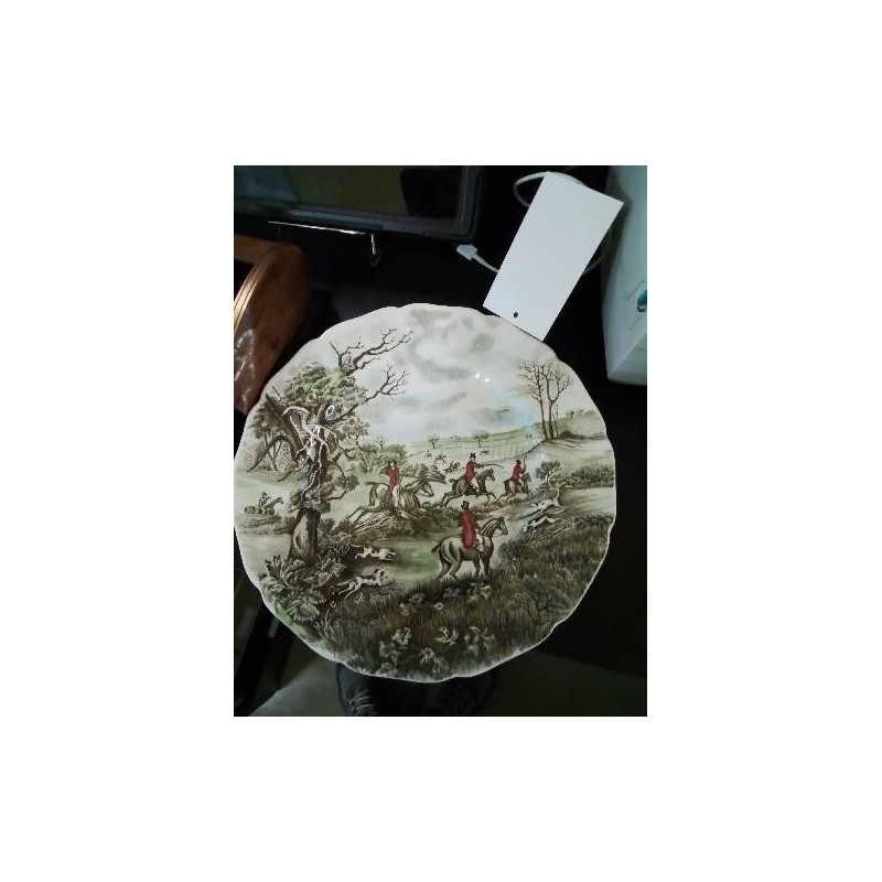 ASSIETTE CÉRAMIQUE JOHNSON BROS ENGLAND CHASSE A COURRE