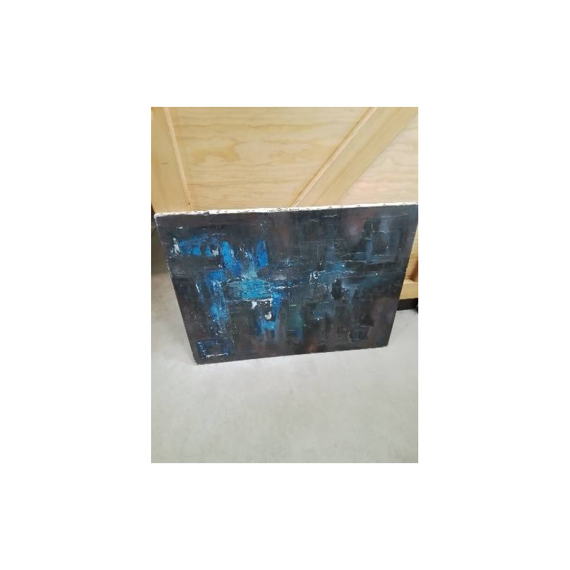 HUILE SUR TOILE SACRE BLEU 