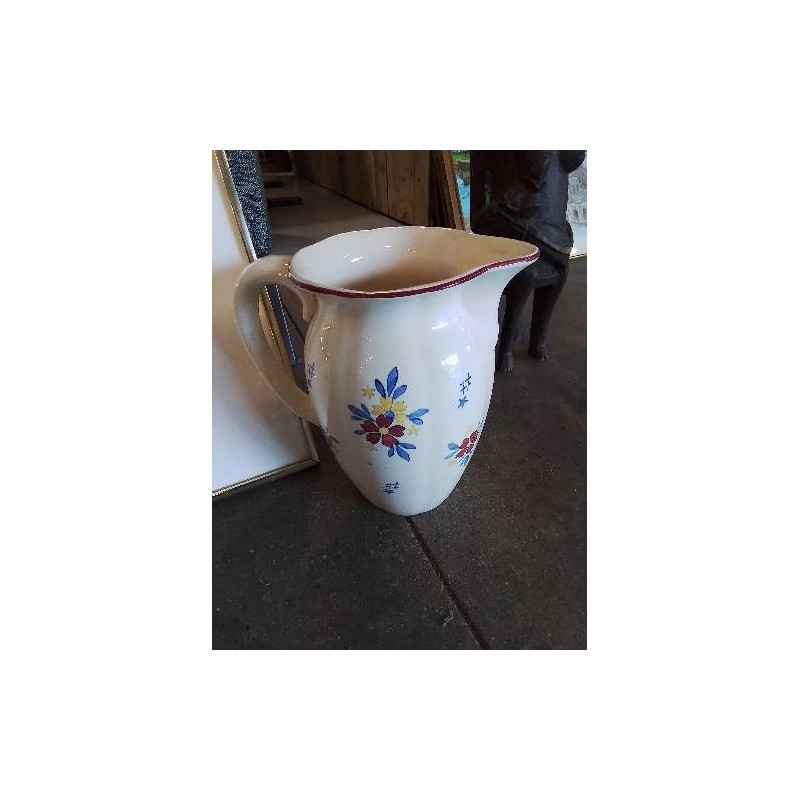 BROC CÉRAMIQUE ÉCRU AUX FLEURS VILLEROY&BOCH 