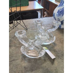 PAIRE DE BOUGEOIRS CRISTAL...