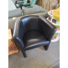 FAUTEUIL GONDOLE PU NOIR