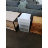 ÉTAGÈRE A ROULETTES RESINE BLANC 4 NICHES