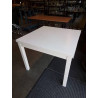 TABLE CARRÉE EXTENSIBLE BOIS ECRU 90X90X74CM