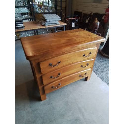 COMMODE 3 TIROIRS BOIS CLAIR