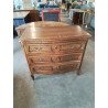 COMMODE CHANTOURNÉ PIEDS CAMBRÉS 3 TIROIRS STYLE RÉGENCE 