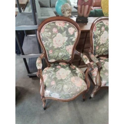 FAUTEUIL ACAJOU CAPITONNÉ...