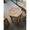 TABLE BASSE HEXAGONALE BAMBOU ET VANNERIE 