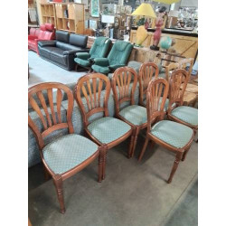 6 CHAISES CINTRÉ DOSSIER A...