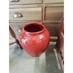 CACHE POT CÉRAMIQUE ROUGE 