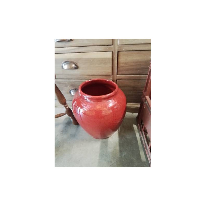 CACHE POT CÉRAMIQUE ROUGE 