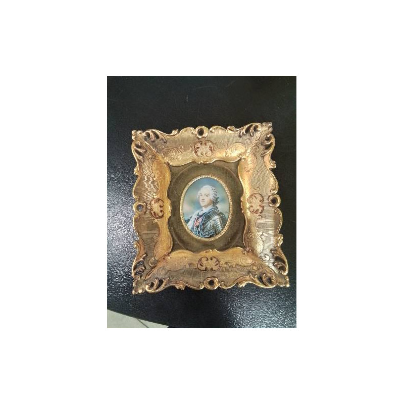 PORTRAIT MÉDAILLON LOUIS XV ENCADREMENT BOIS DORÉ STYLE LOUIS XV 
