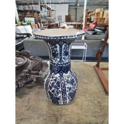 VASE CÉRAMIQUE BLEU ET...