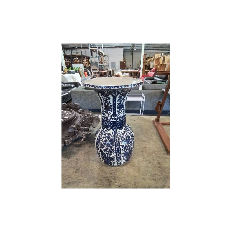VASE CÉRAMIQUE BLEU ET BLANC ROYAL SPHINX BOCH DELFTS