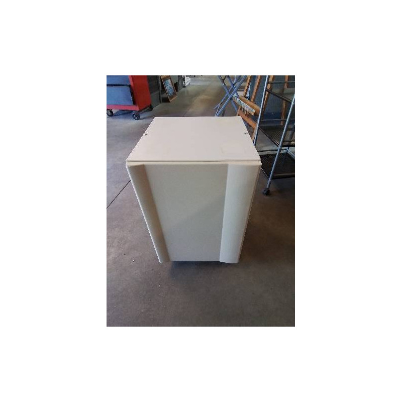 CAISSON A ROULETTES BOIS BLANC ET RÉSINE ECRU 1 PORTE