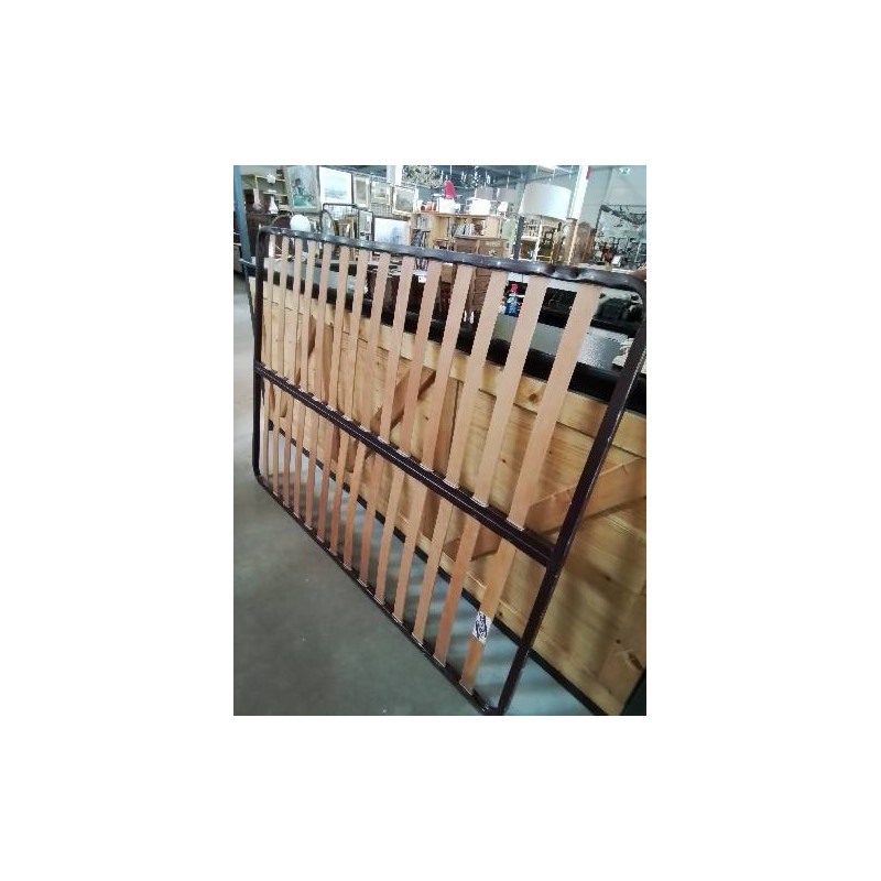SOMMIER A LATTES CADRE MÉTAL MARRON DUVIVIER DUREV 140X190CM