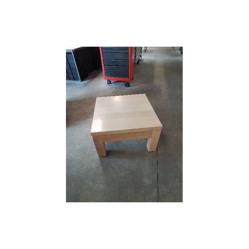 TABLE BASSE CARRÉE BOIS CLAIR 1 TIROIR 