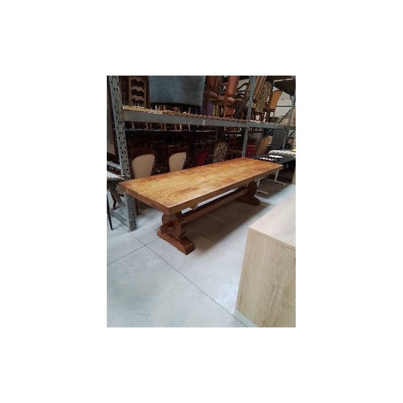 TABLE MONASTÈRE CHÊNE CLAIR 270X85,5X75,5