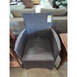 FAUTEUIL DE JARDIN RÉSINE GRIS