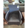 FAUTEUIL DE JARDIN RÉSINE GRIS
