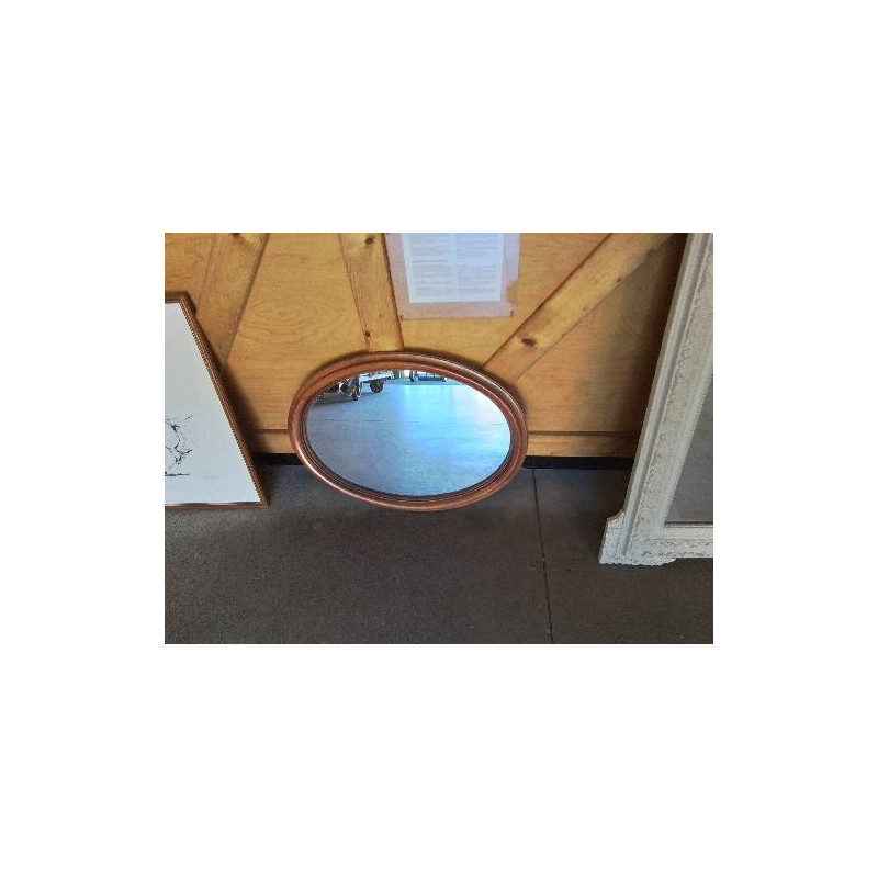 MIROIR OVALE BOIS MOULURÉ 53X70