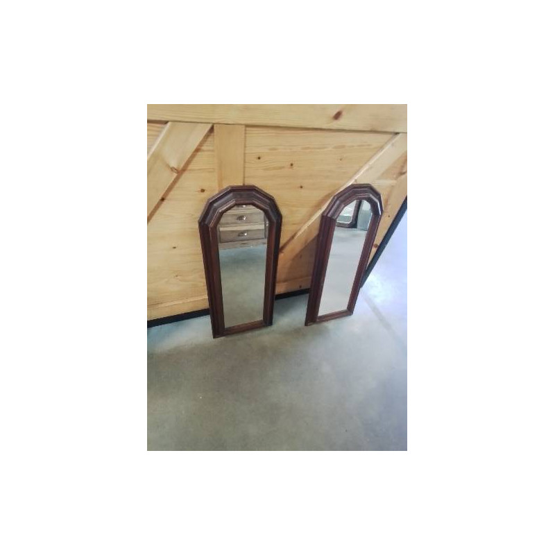 MIROIR RECTANGULAIRE CINTRÉ BOIS MOULURÉ 34X81