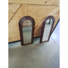 MIROIR RECTANGULAIRE CINTRÉ BOIS MOULURÉ 34X81