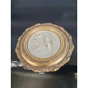 MÉDAILLON BOIS DORÉ STYLE LOUIS XVI AU NU ET CHERUBINS 