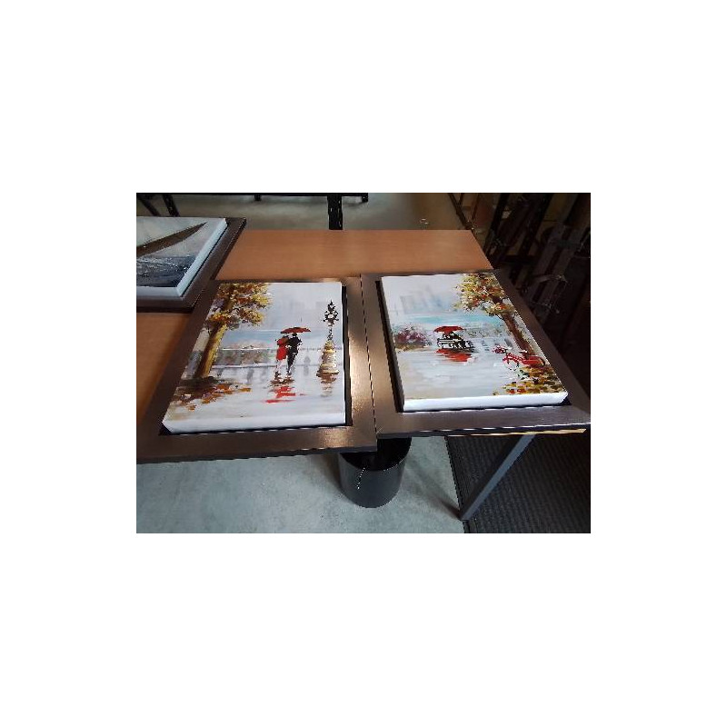 TABLEAU COUPLE ENCADREMENT BOIS LAQUÉ 