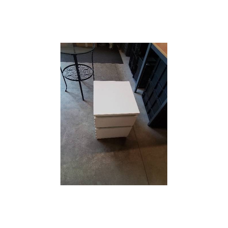 CHIFFONNIER BOIS BLANC 2 TIROIRS 