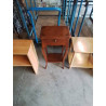 CONSOLE BOIS 1 TIROIR PIEDS CAMBRÉS 