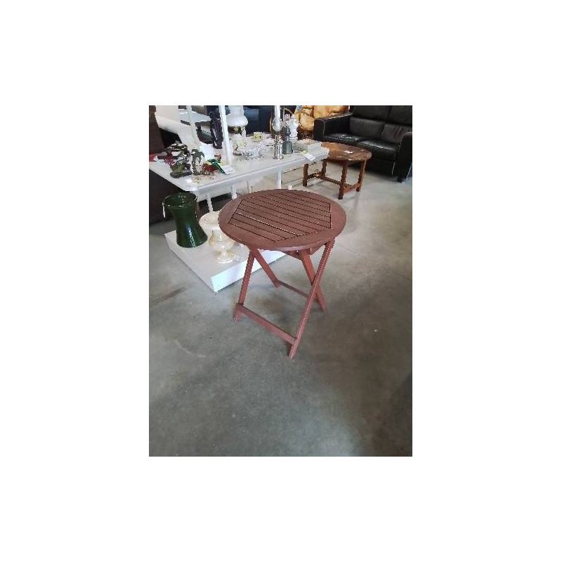 TABLE DE JARDIN RONDE  PLIANTE 