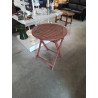 TABLE DE JARDIN RONDE  PLIANTE 