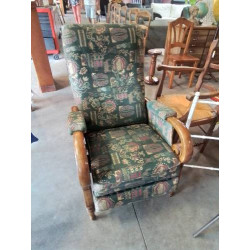 FAUTEUIL RELAX TISSU VERT...