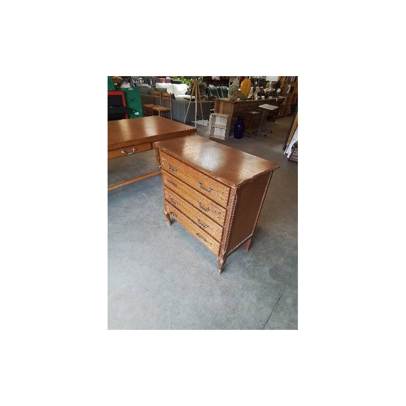 COMMODE STYLE RÉGENCE 4 TIROIRS PIEDS ESCARGOT 
