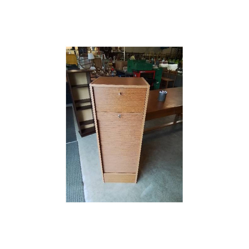 CLASSEUR A RIDEAU 1 PORTE BOIS CLAIR 