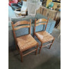 CHAISE BOIS CLAIR PAILLÉ 2 BARREAUX