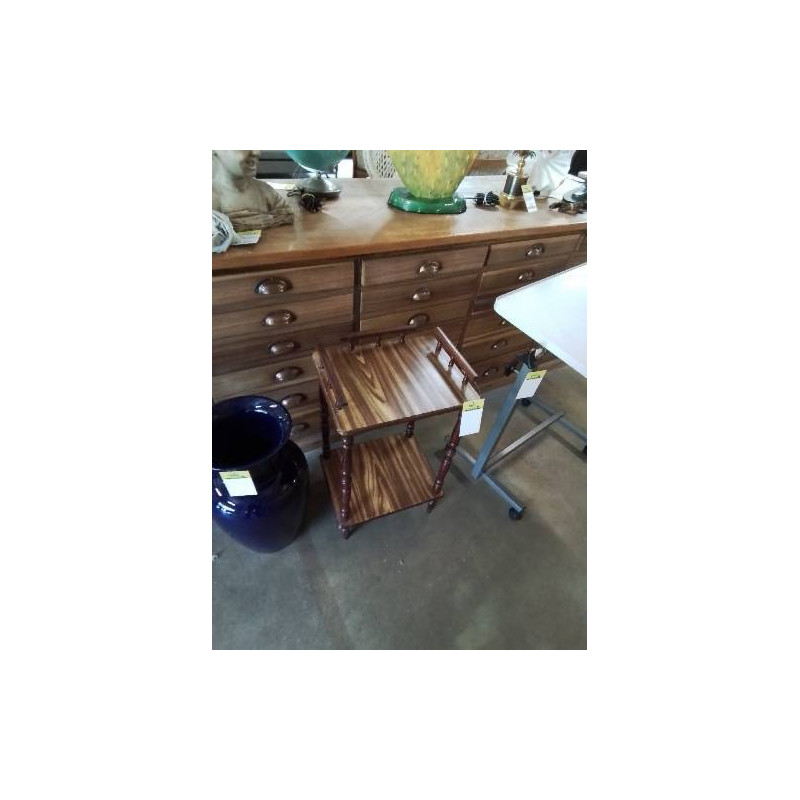 CONSOLE BOIS A COLONNES A GALERIE 
