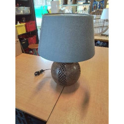 LAMPE BOULE METAL AJ GRIS 