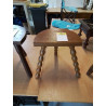 PORTE PLANTE DEMI LUNE TRIPODE PIEDS CHAPELET BOIS 