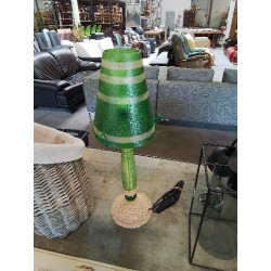 LAMPE COLONNE BOIS VERT ET...