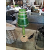 LAMPE COLONNE BOIS VERT ET CORDAGE AJ VERT