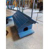 NICHE A OISEAUX BOIS PEINT BLEU