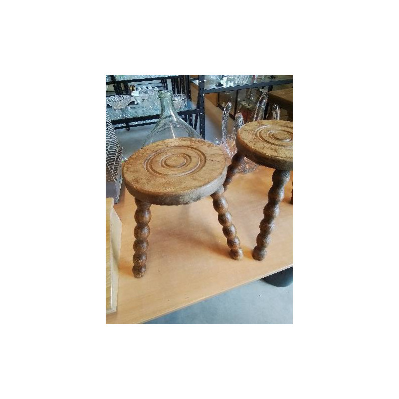 PORTE PLANTE ROND BOIS PIEDS CHAPELET 