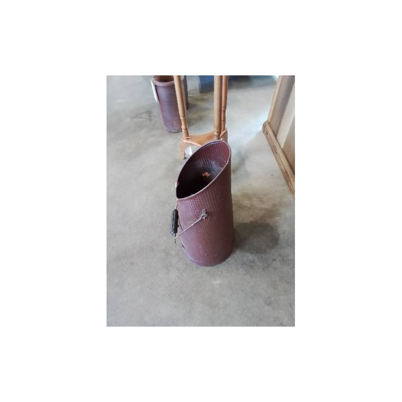 SEAU A CHARBON MÉTAL MARRON